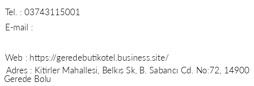 Ab- Revan Butik Otel telefon numaralar, faks, e-mail, posta adresi ve iletiim bilgileri